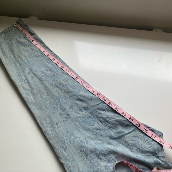 ANTHROPOLOGIE Pretty Women's Bootcut Blue Floral Jeans Size 28 - Picture 9 of 12